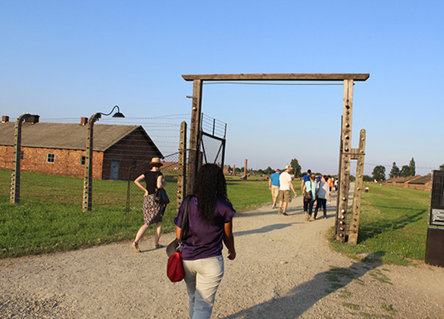 School of law students tour a concentration camp.