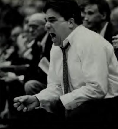 Former Creighton coach Tony Barone shouts from the sidelines