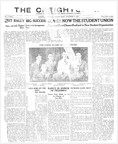 Creightonian's first issue