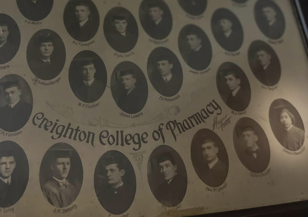 The College of Pharmacy Class in 1913, with Cassie Chancellor in the bottom right corner. 
