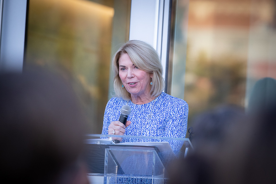 Mayor Jean Stothert speaks at the event.