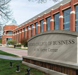 Heider College of Business exterior.