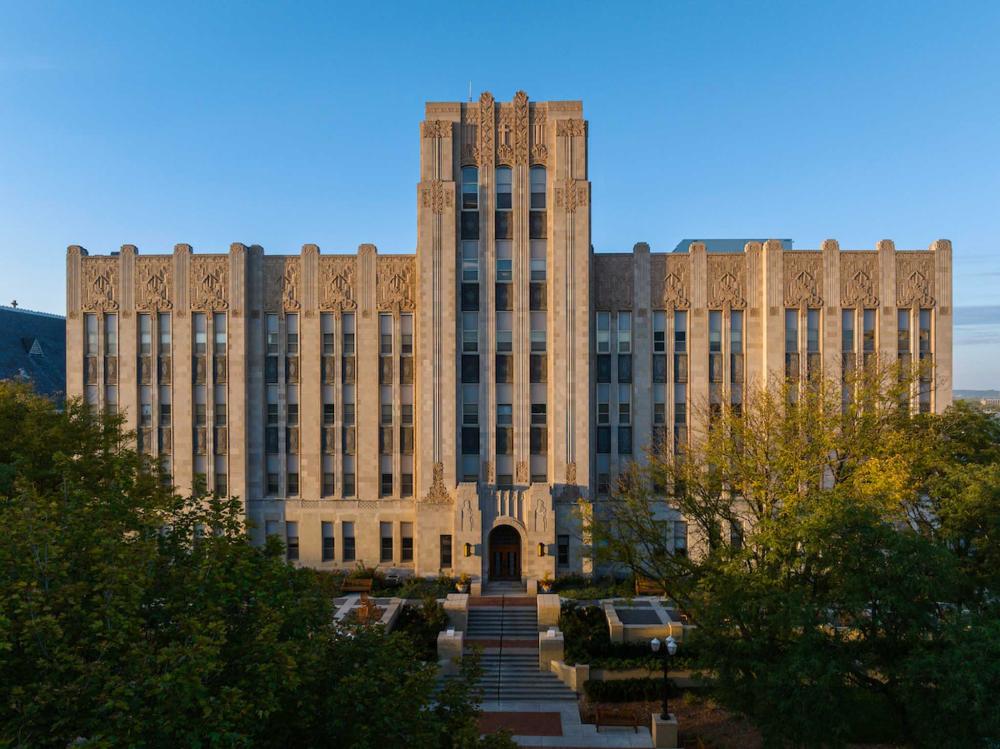 A building on a college campus