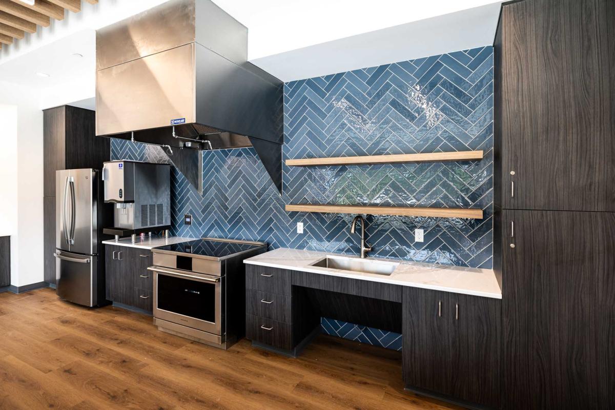 Residence hall community kitchen