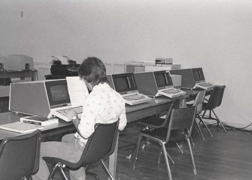 A computer lab in 1984