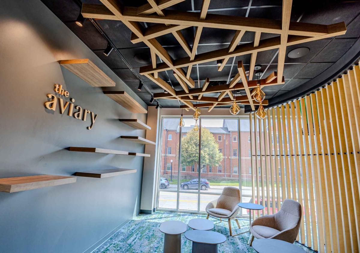 A residence hall's community space