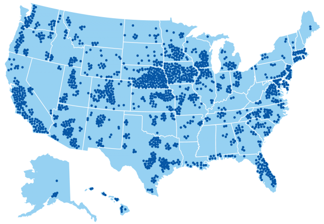 Alumni network map