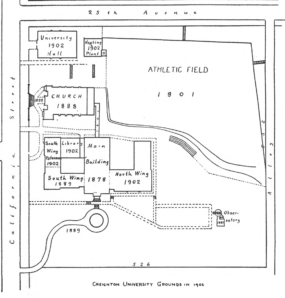 Map of Creighton in 1902