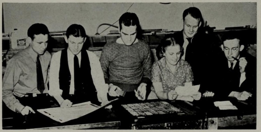 Creightonian office in 1938