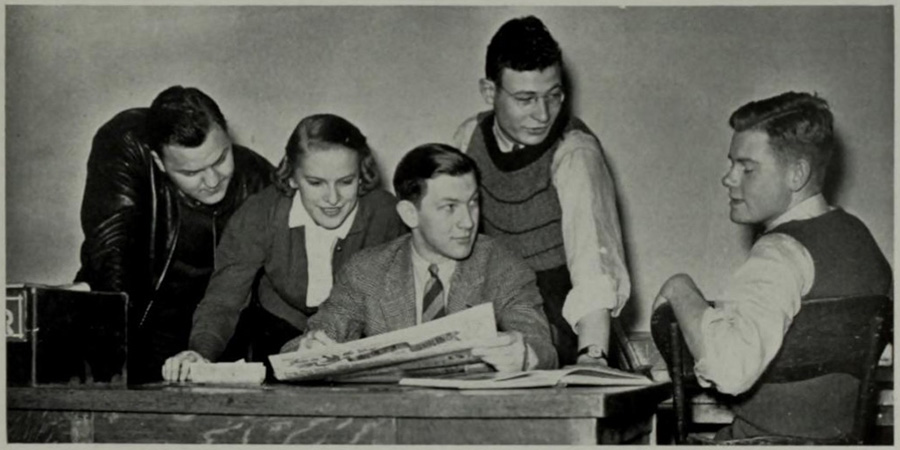 Creightonian office in 1938