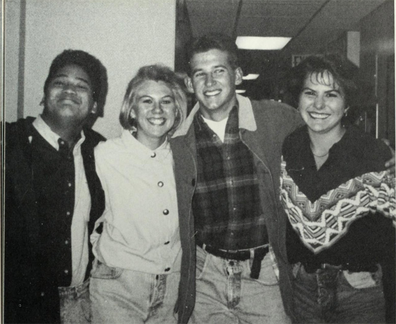 Friends in Gallagher Hall in 1994