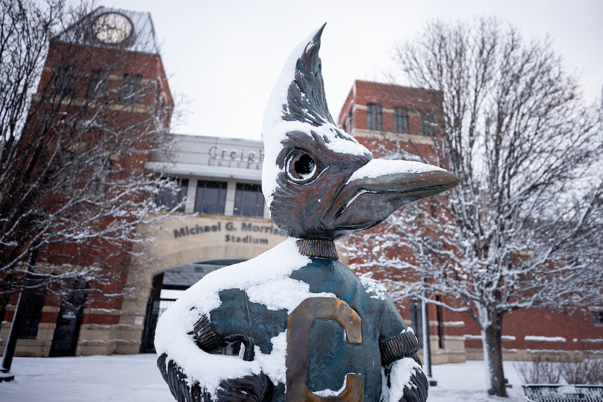Billy statue in the snow