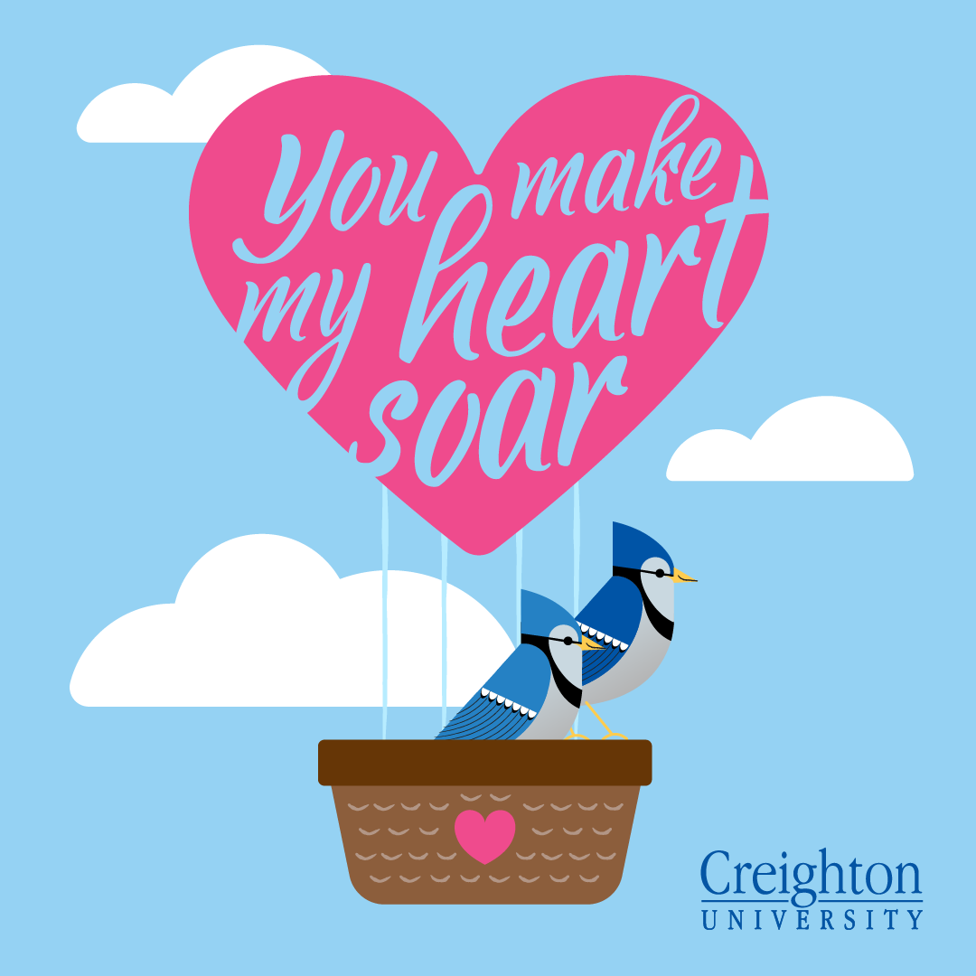 An image of a downloadable Creighton Valentine.