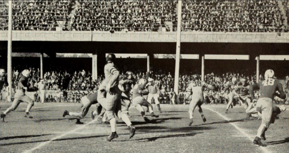 Creighton football in the 1940s.