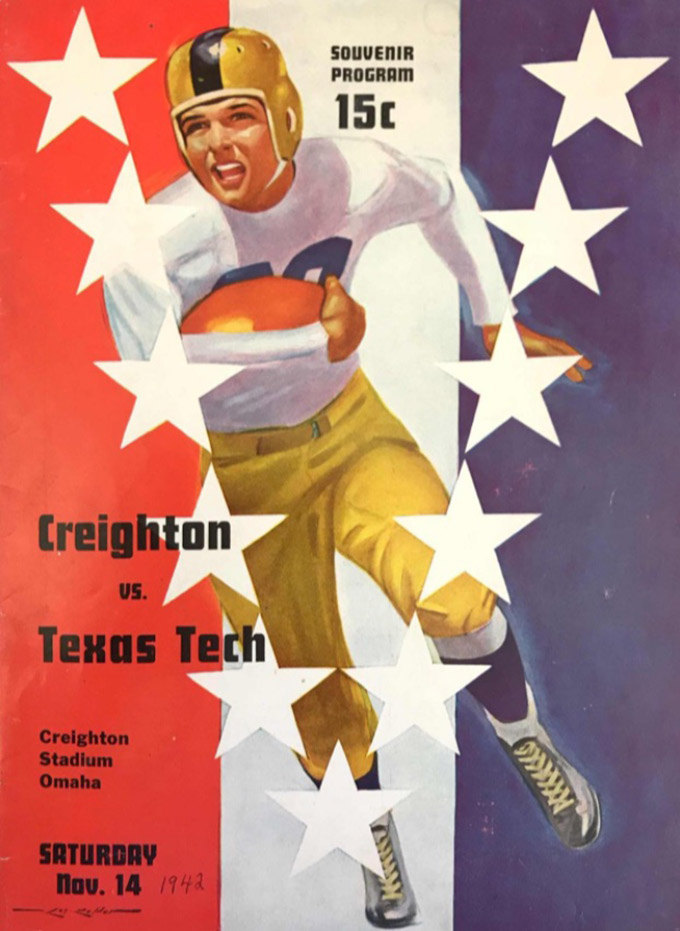 Creighton football program from 1942.