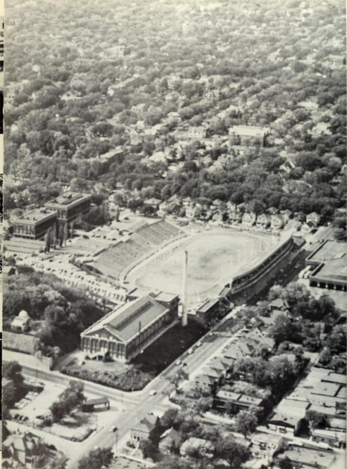 Aerial photo of Creighton in 1939.