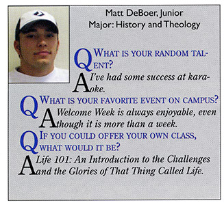 DeBoer quote in junior year
