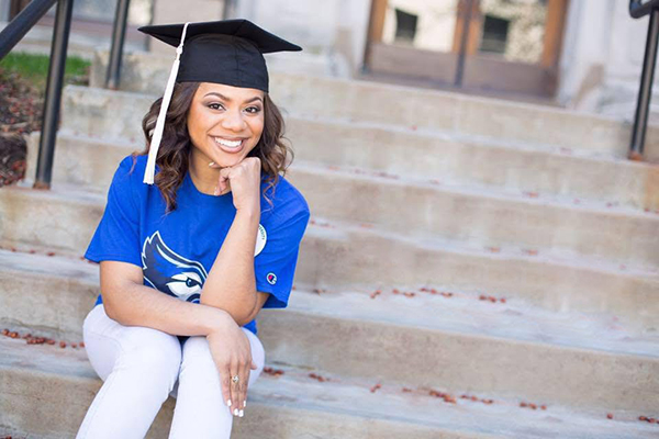 Jhon&eacute; Lucas at graduation.