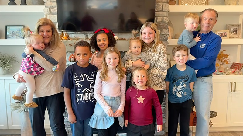 John Meyer, DDS'81, with wife and grandkids