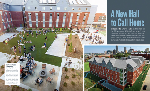 Graves Hall magazine spread