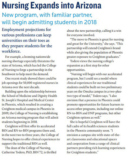 Nursing Expands into Arizona