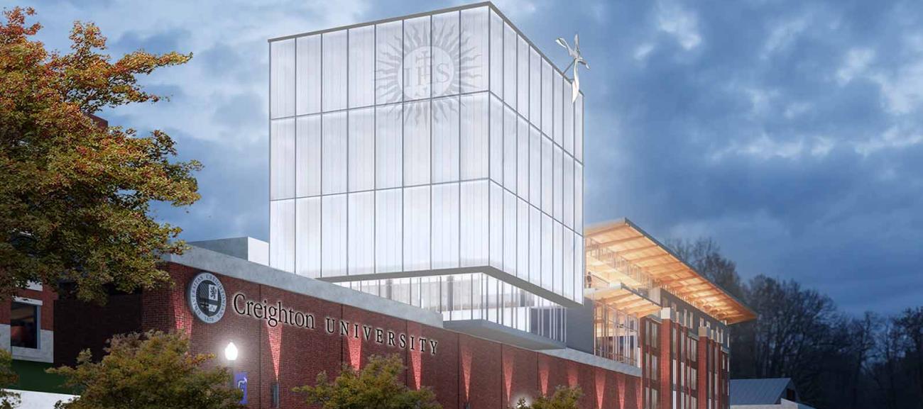 A rendering of the Jesuit residence