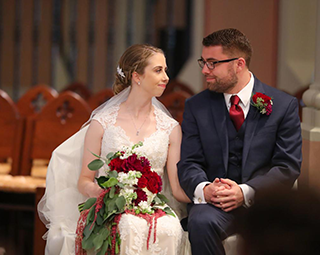 wedding held at St Johns on Creighton University Campus