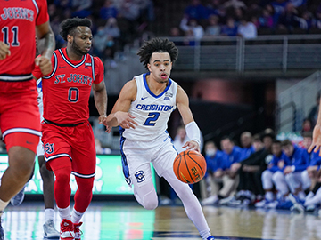 Creighton basketball action shot