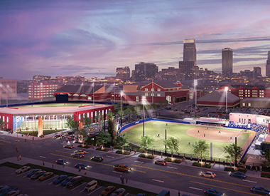 Baseball and softball fields rendering