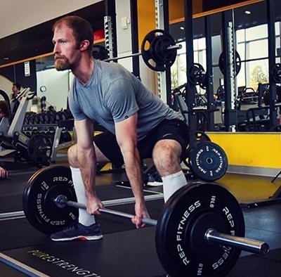 Chad Singleton deadlifting.