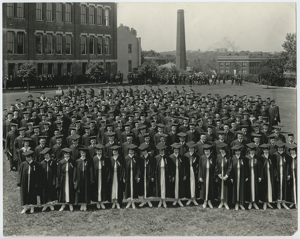 Image of Creighton graduation from the 1920s.