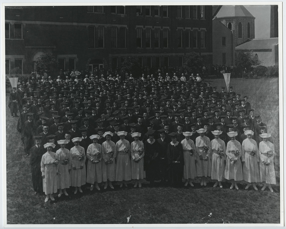 Image of Creighton graduation from the 1920s.