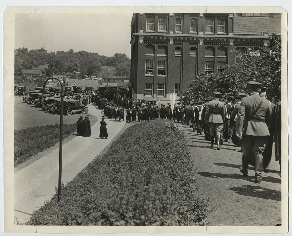 Image of Creighton graduation from the 1920s.