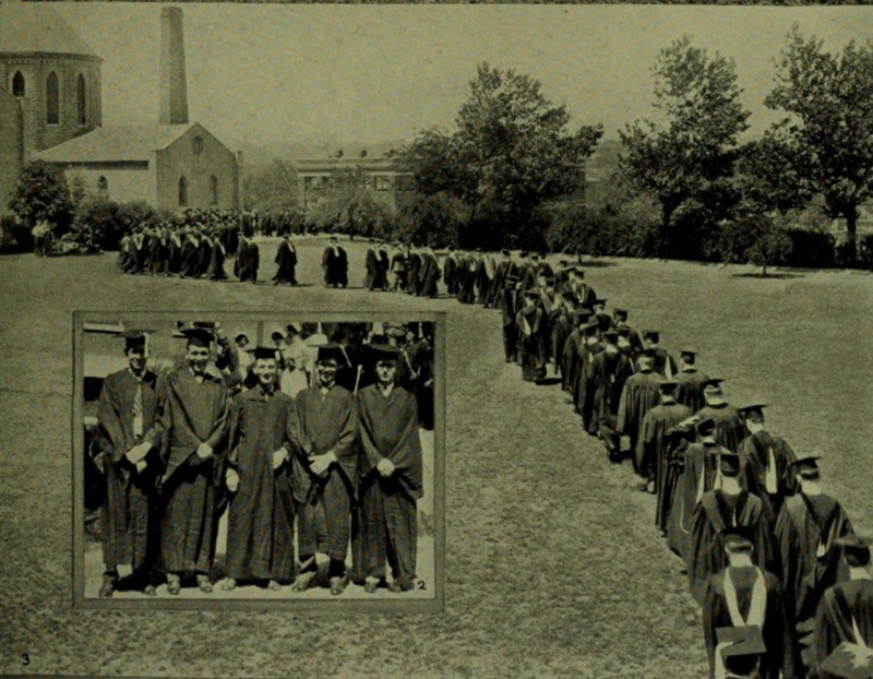 Image of Creighton graduation from the 1920s.