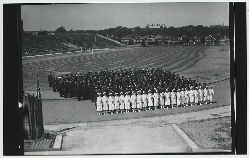 Image of Creighton graduation from the 1920s.