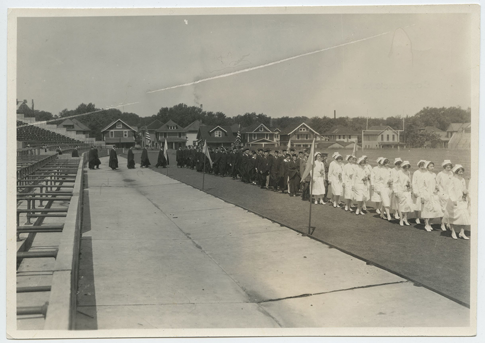 Image of Creighton graduation from the 1920s.