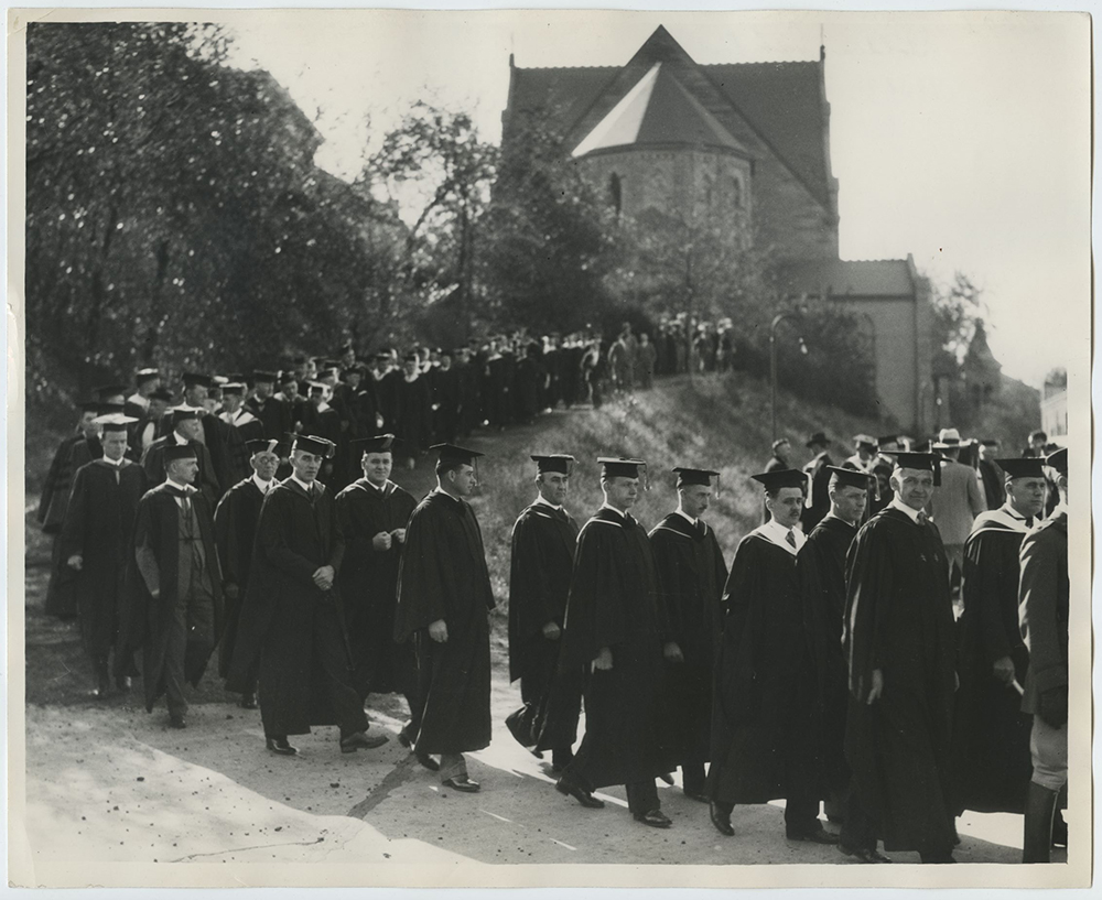 Image of Creighton graduation from the 1920s.