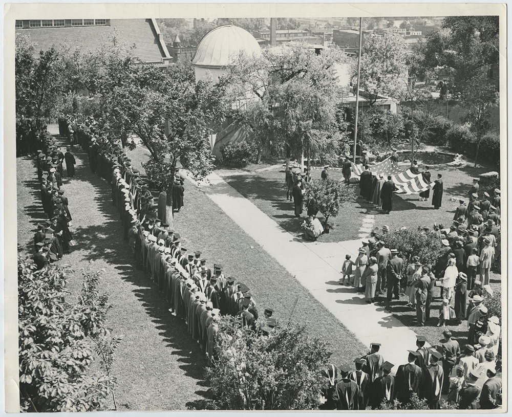 Image of Creighton graduation from the 1930s.