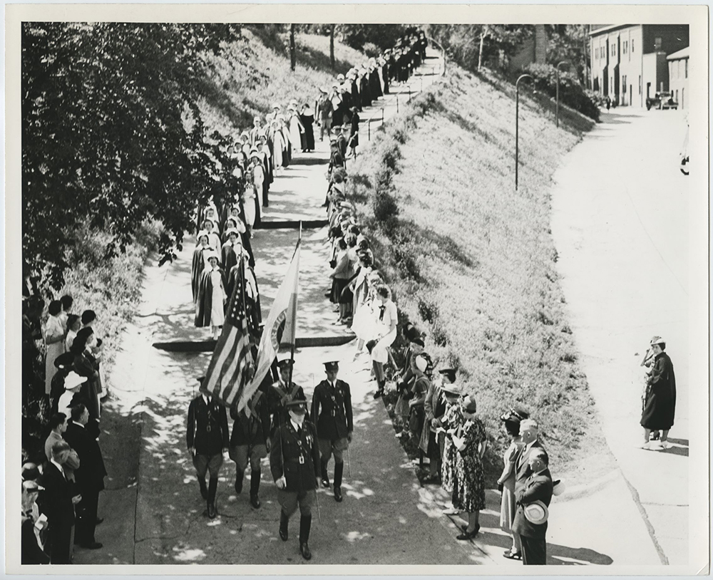 Image of Creighton graduation from the 1930s.