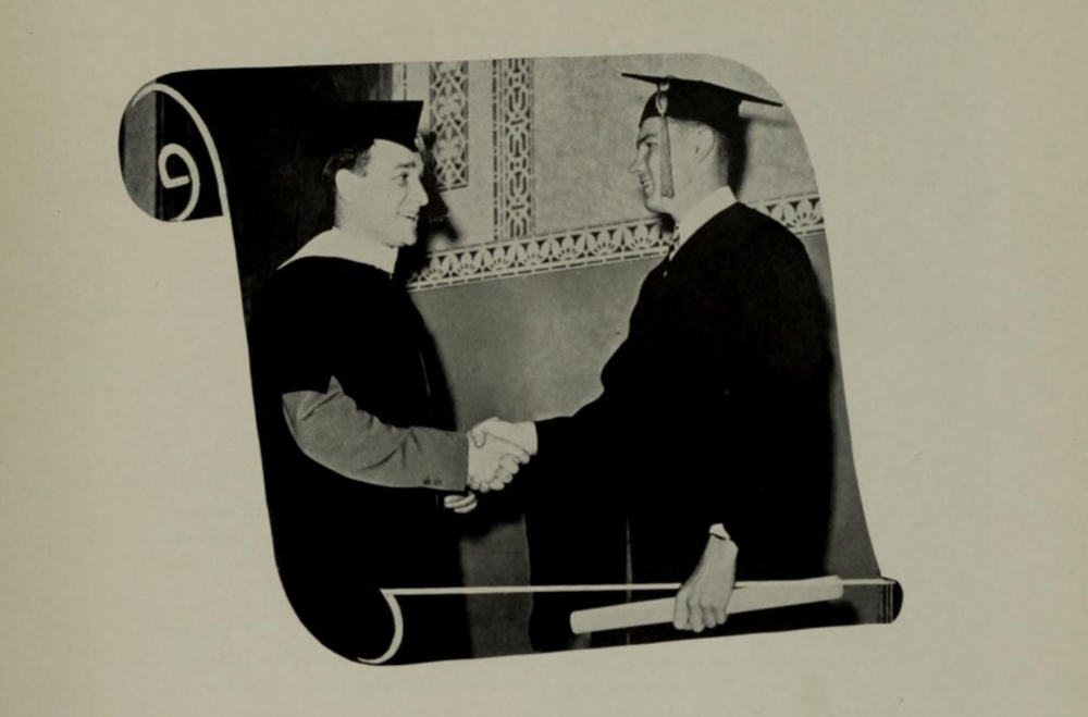 Image of Creighton graduation from the 1930s.
