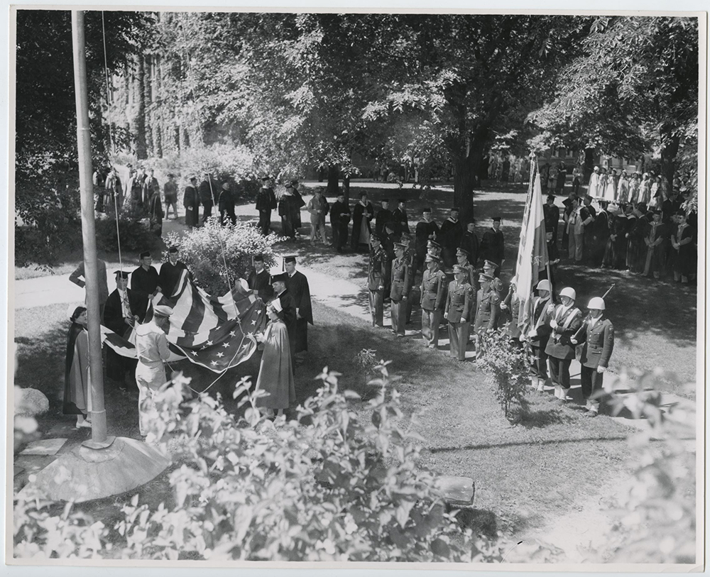 Image of Creighton graduation from the 1940s and 1950s.