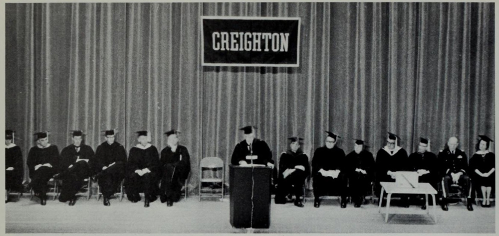 Image of Creighton graduation from the 1960s.