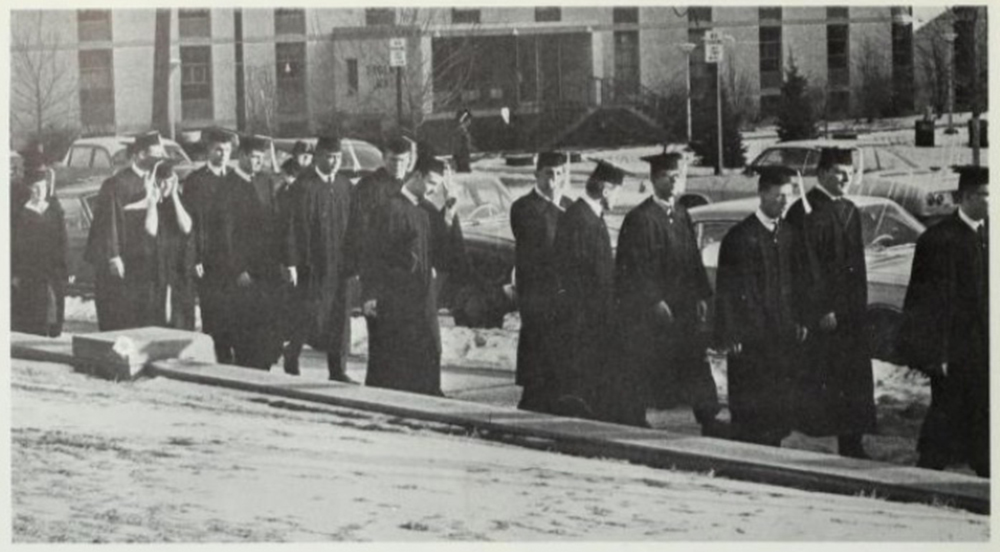 Image of Creighton graduation from the 1960s.