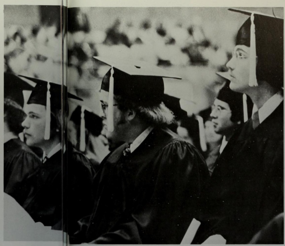 Image of Creighton graduation from the 1970s.