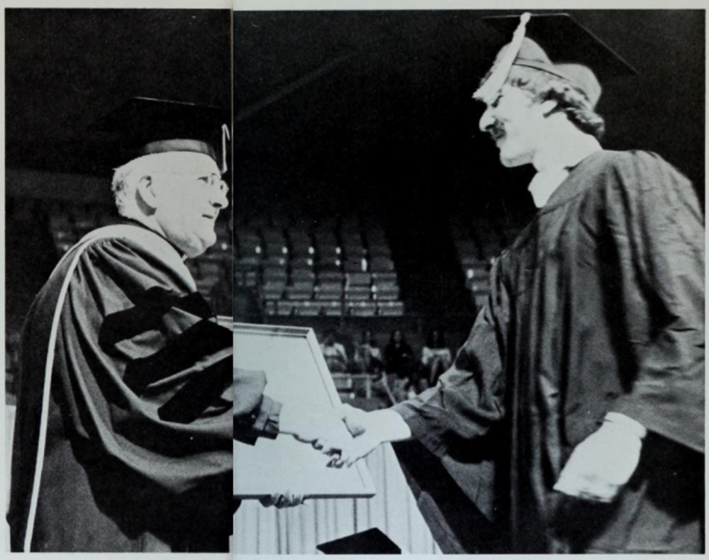 Image of Creighton graduation from the 1970s.