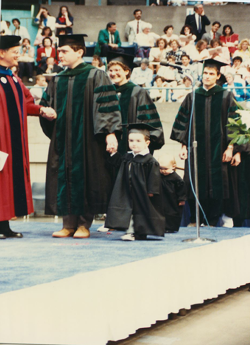 Image of Creighton graduation from the 1980s.