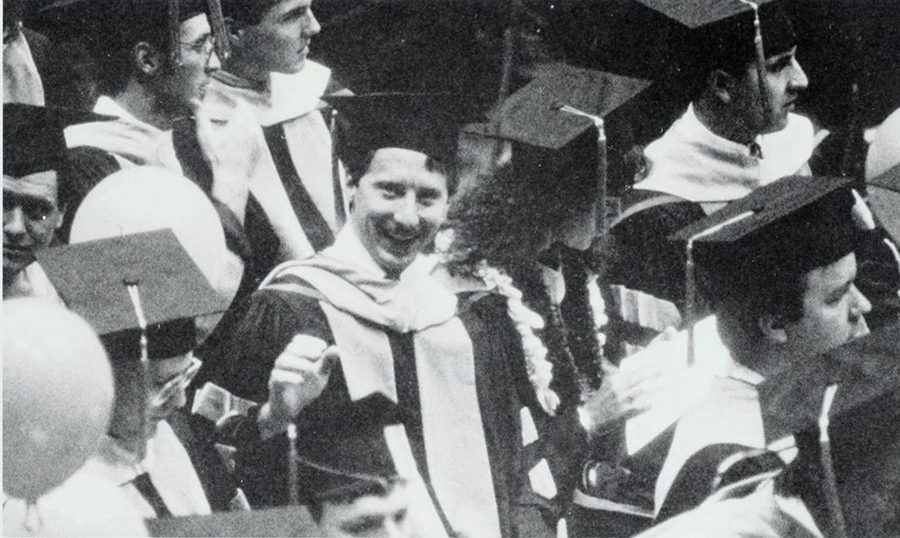 Image of Creighton graduation from the 1990s.