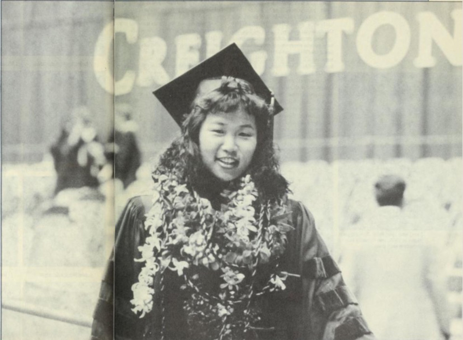 Image of Creighton graduation from the 1990s.