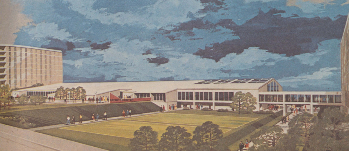 Rendering of the Kiewit Fitness Center.