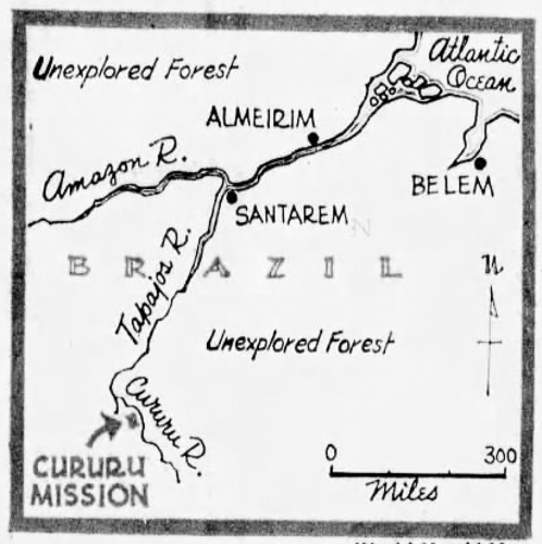 Maly's Amazon air service regularly made runs from the Cururu mission to Santarem and Belem and back again.
